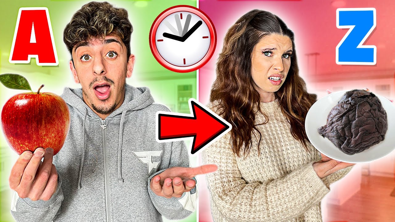 Eating in Alphabetical Order for 24 HOURS! (A to Z Food Challenge)