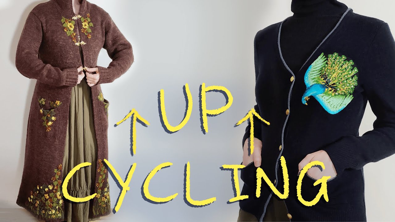 upcycling and embroidering 🧶FRUMPY OLD CARDIGANS🧶 so i'll want to wear them again