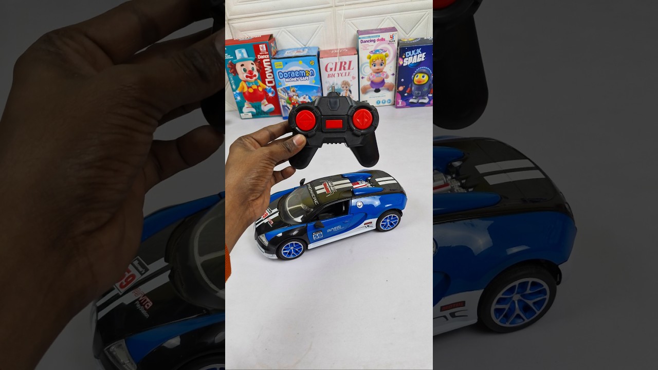 Remote Control Bugatti car unboxing & Testing with asmr 