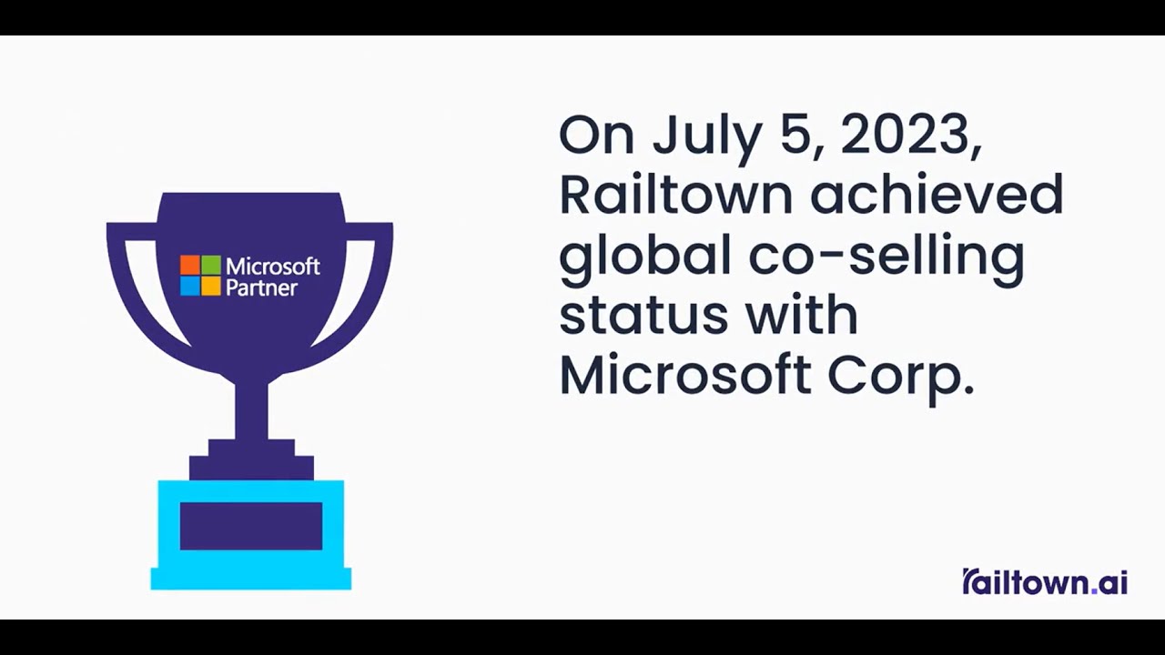 Railtown's Global Co-Selling Partnership with Microsoft (CSE:RAIL | OTCQB:RLAIF)