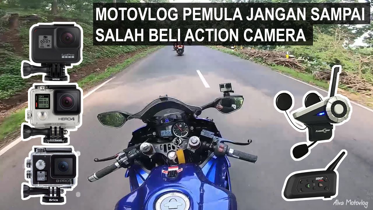 REKOMENDASI ACTION CAM TERBAIK, PERLENGKAPAN MOTOVLOG
