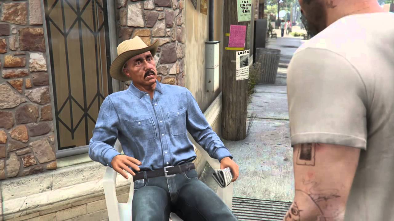 Strange GTA V cutscene glitch