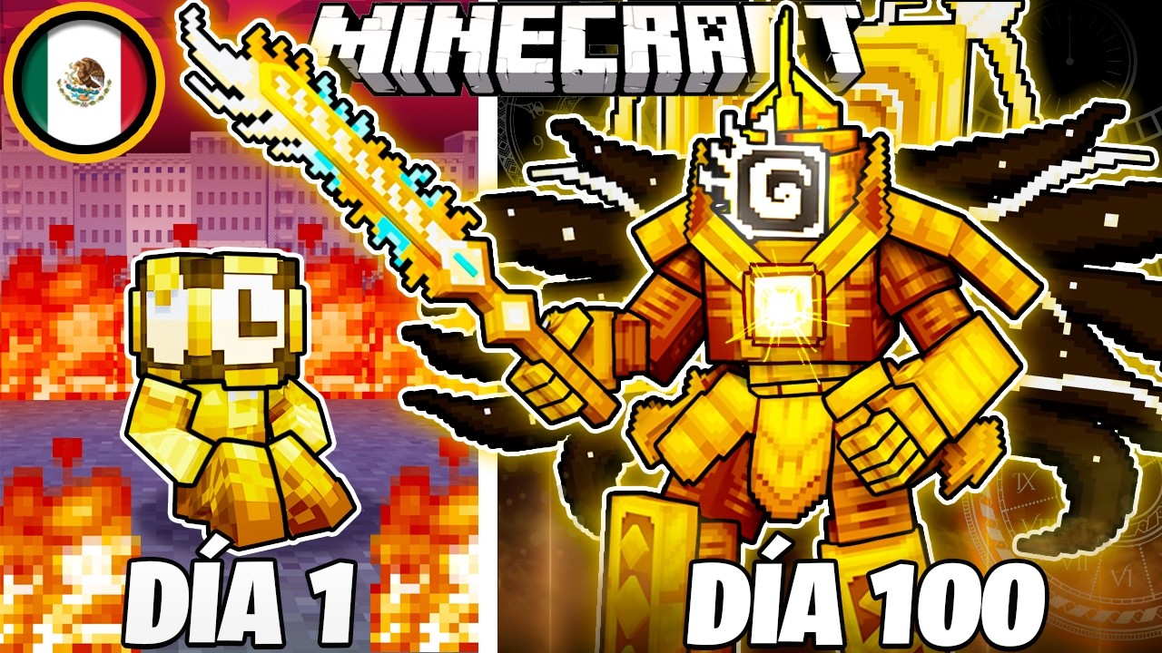 SOBREVIVÍ 100 DÍAS como un CLOCKMAN DIOS en MINECRAFT HARDCORE!