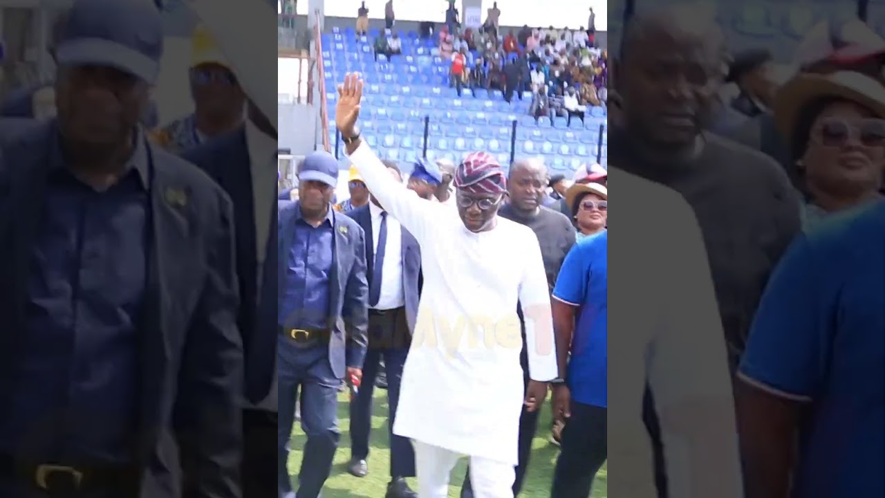 GOV  BABAJIDE SANWO-OLU ARRIVED AT THE INDUCTION CEREMONY OF APC EXCOS