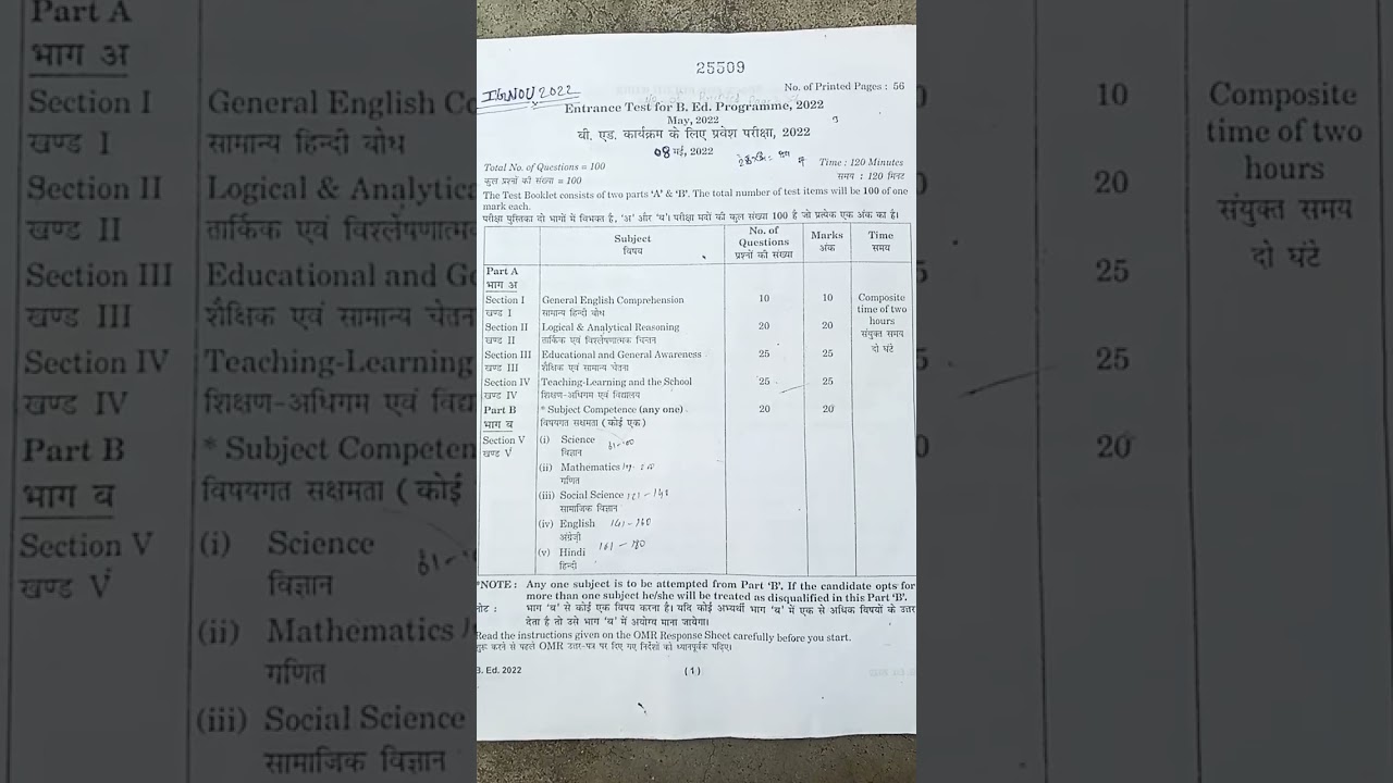 IGNOU bed curriculum 2023 .ignou bed samples papers.ignou entrance paper #IGNOU #IGNOUBEDcurriculam