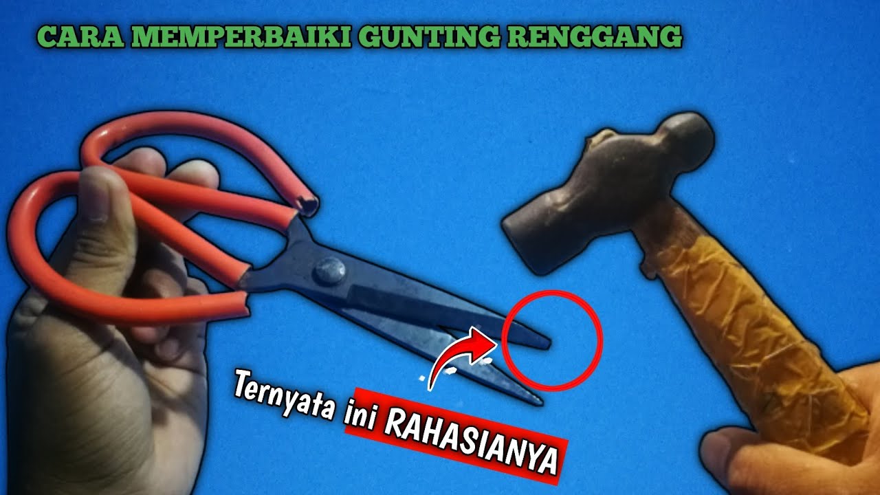 Ternyata cuma begini, Cara Memperbaiki Gunting yang RENGGANG !!!