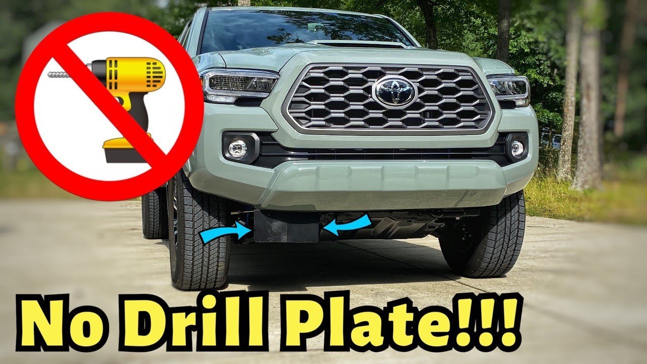 No Drill Front License Plate Bracket - 3rd Gen Toyota Tacoma