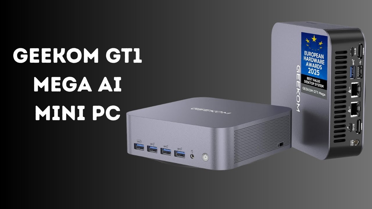 Intel Core Ultra 9 Mini PC with AI Power, WiFi 7, 8K Quad Display – GEEKOM GT1 Mega