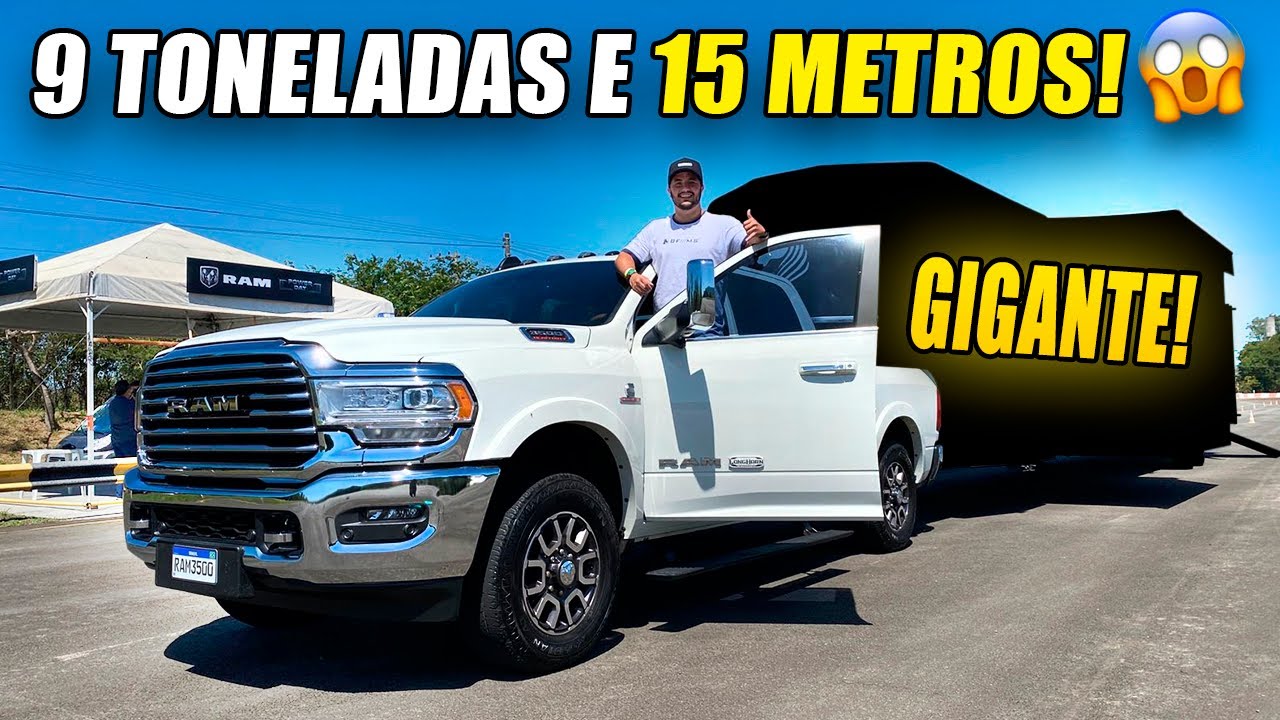 PUXEI O MAIOR TRAILER DO BRASIL COM A NOVA RAM 3500 LONGHORN!