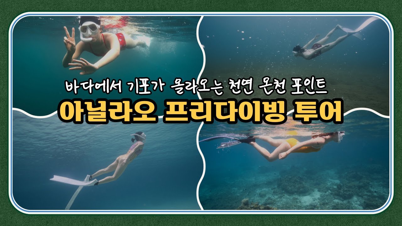 신비한 바다 아닐라오 프리다이빙 해외 투어