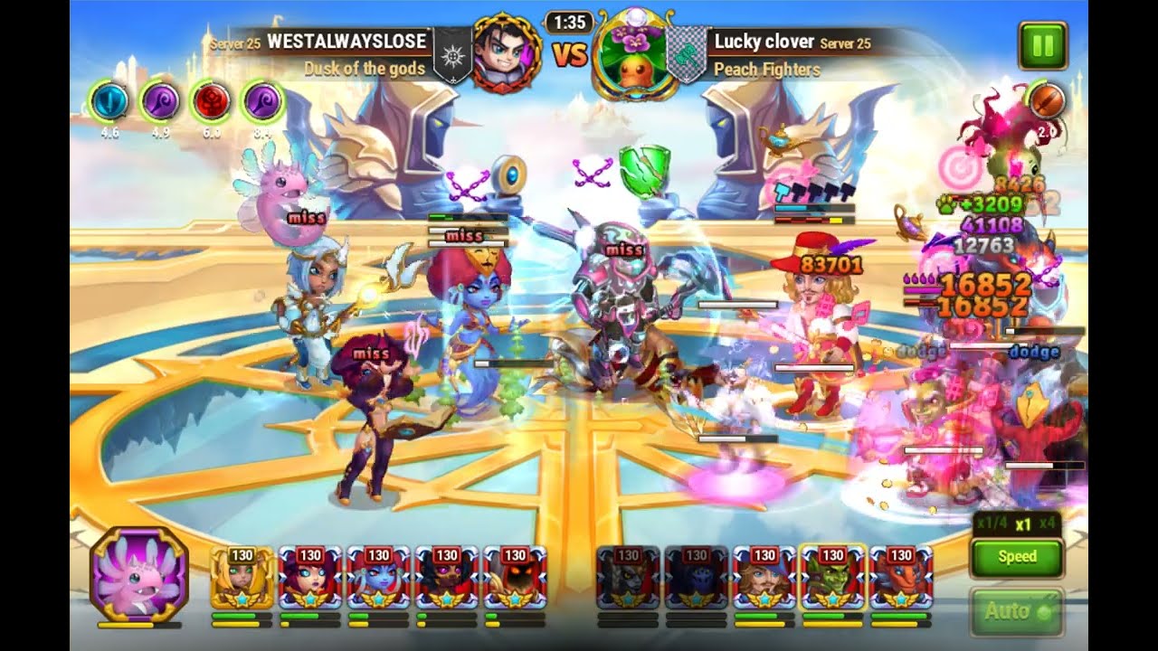 Amira Counter Critical Hit Combo of Ishmael and Fafnir #HeroWars