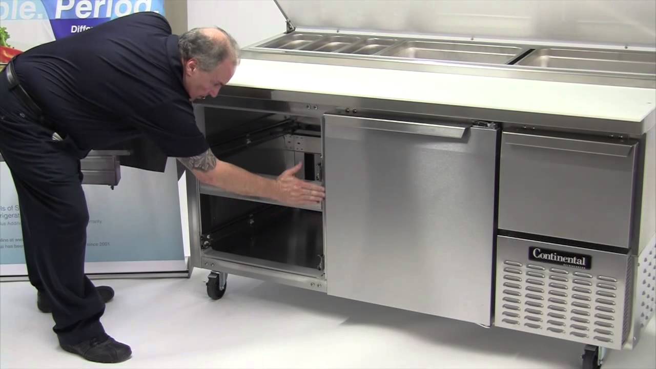Pizza Prep Table  -  Door to Drawers
