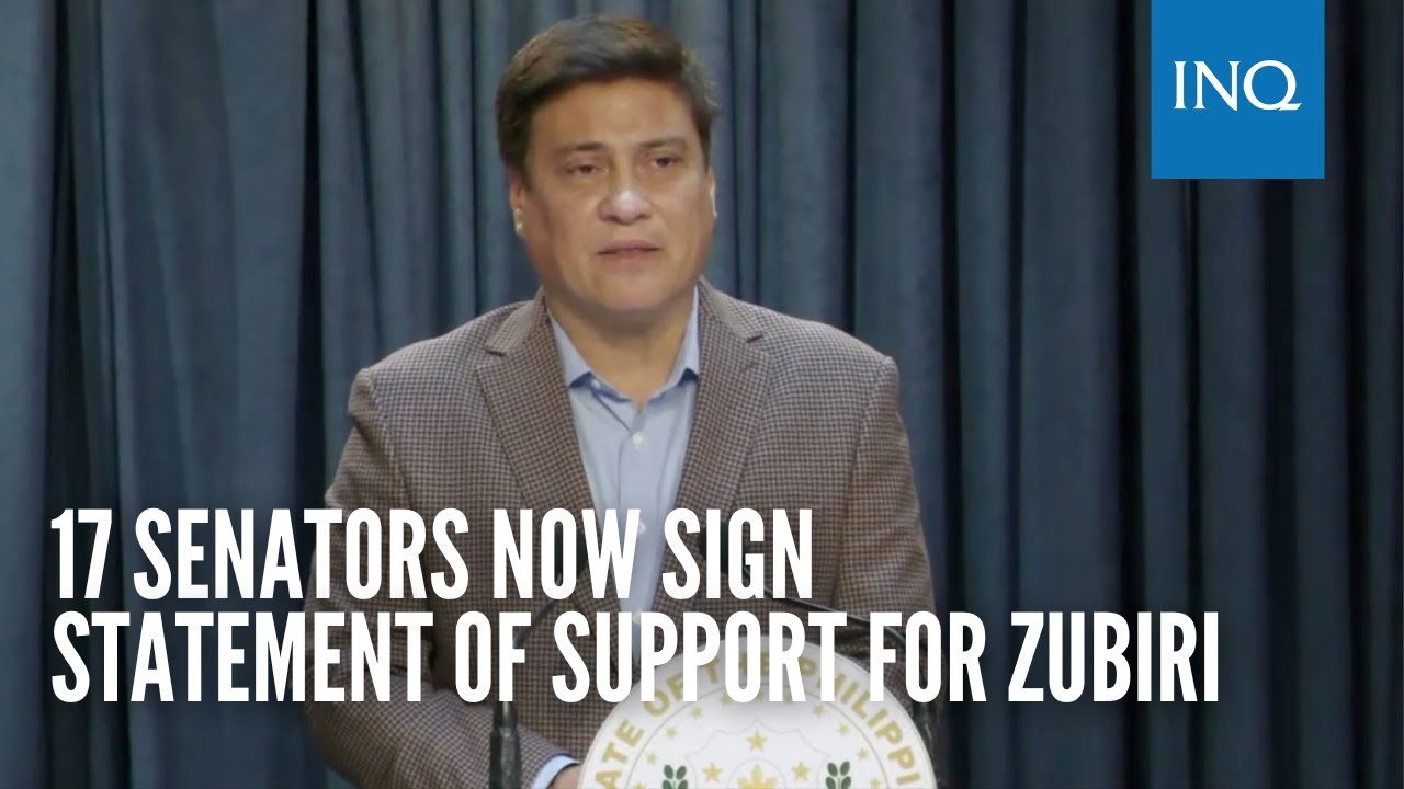 17 senators now sign statement of support for Zubiri