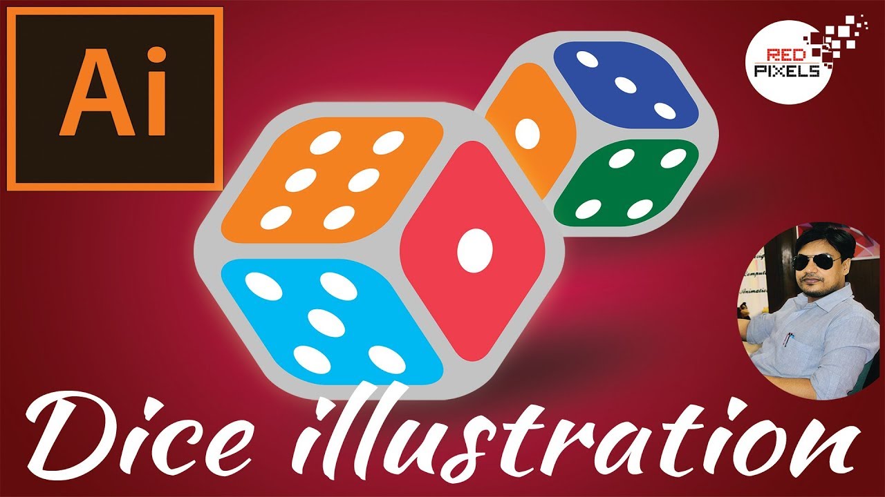 Dice Illustration in Adobe Illustrator CC || How to create Vector Dice in Adobe Illustrator
