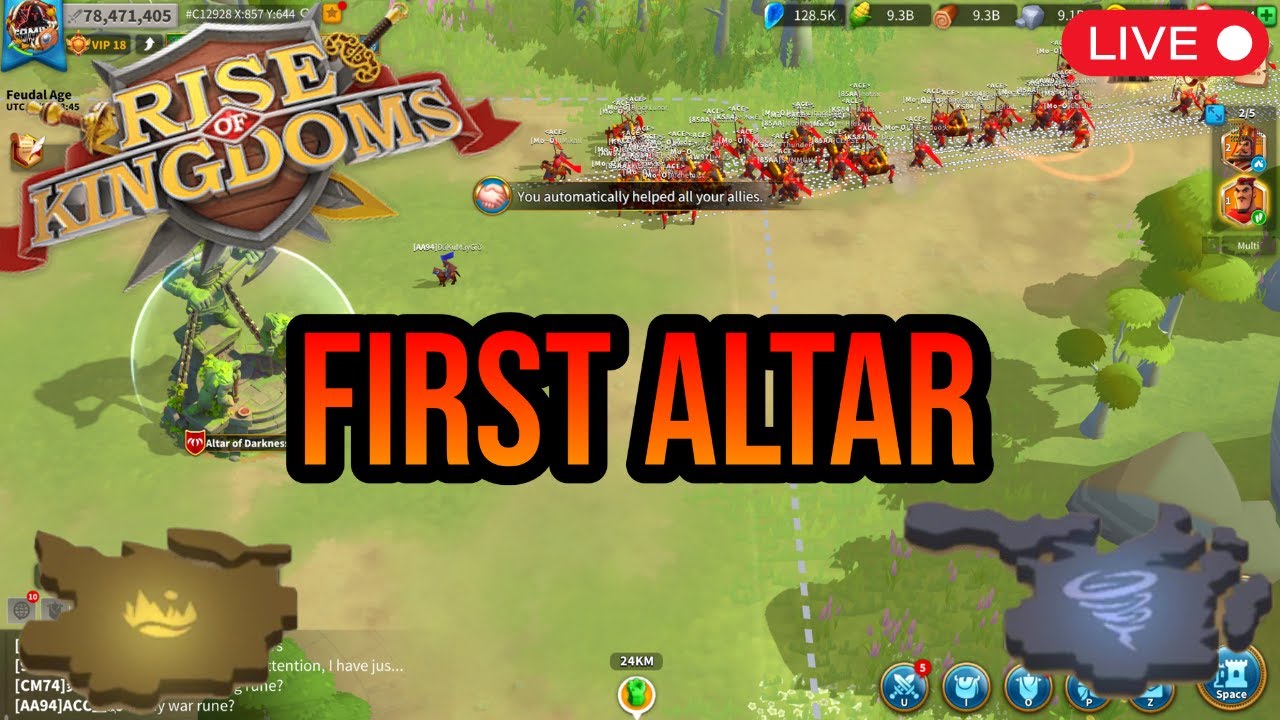 Live! First Altar Fighting | 3690 Wind vs 3680 Earth KvK 4 | Rise of Kingdoms