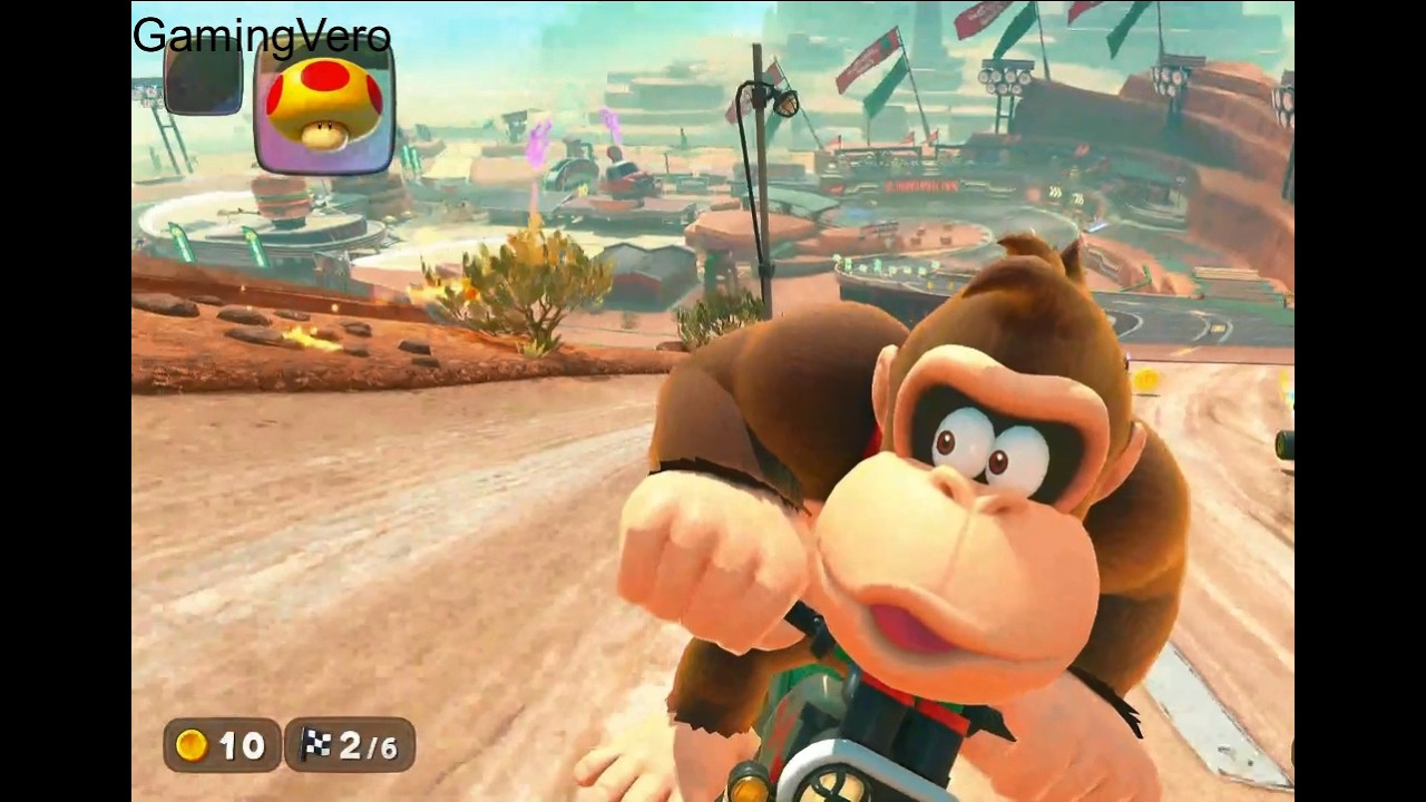 MarioKart World - Knockout Tour - Golden Rally - Backwards Camera Only - How Far Can DK Reach ?