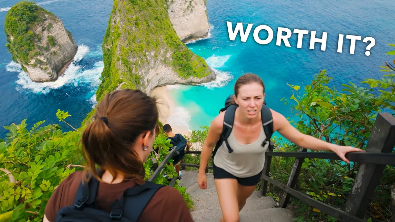 Hiking Down Kelingking Beach in Bali 🇮🇩 (Nusa Penida)