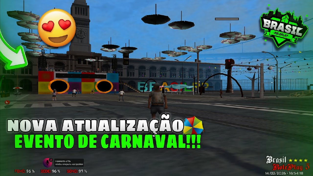 🚨 - URGENTE SAIO NOVA ATUALIZAÇÃO  DE CARNAVAL 🔥 NO BRASIL ROLEPLAY - AlvZinnX #brasilroleplay #brp