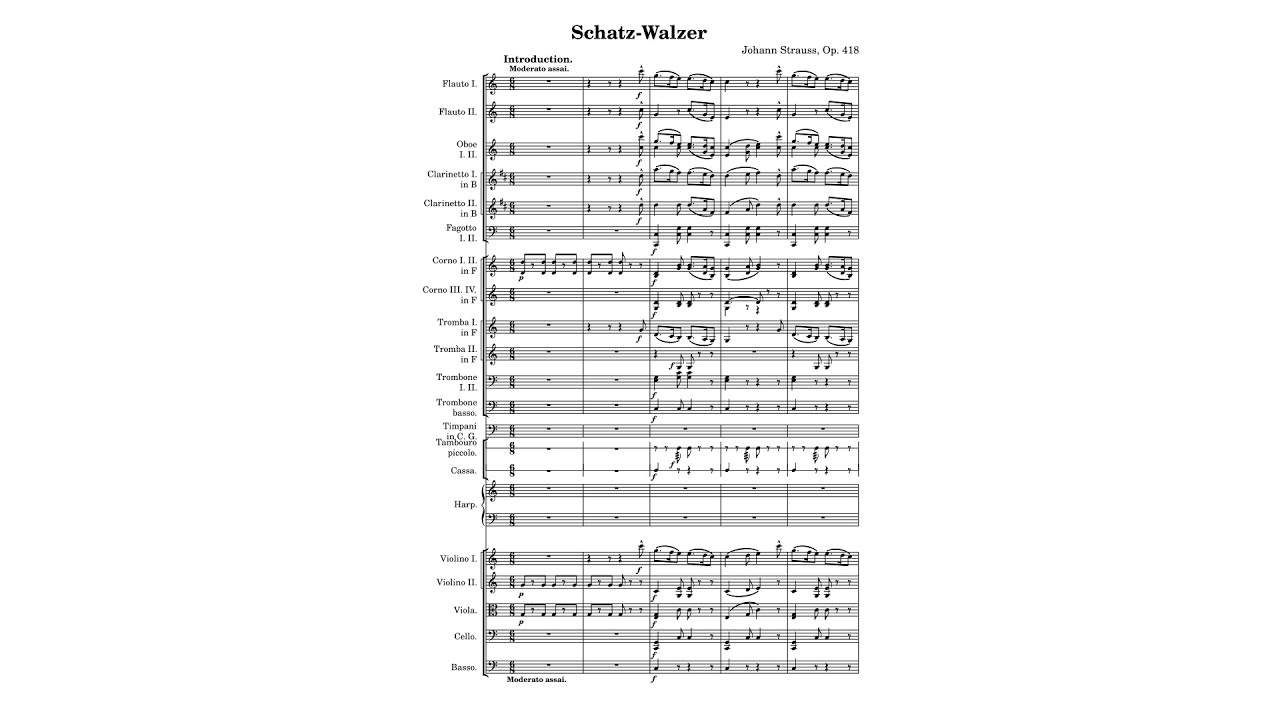 Johann Strauss II: Schatz-Walzer (Treasure Waltz), Op. 418 (with Score)