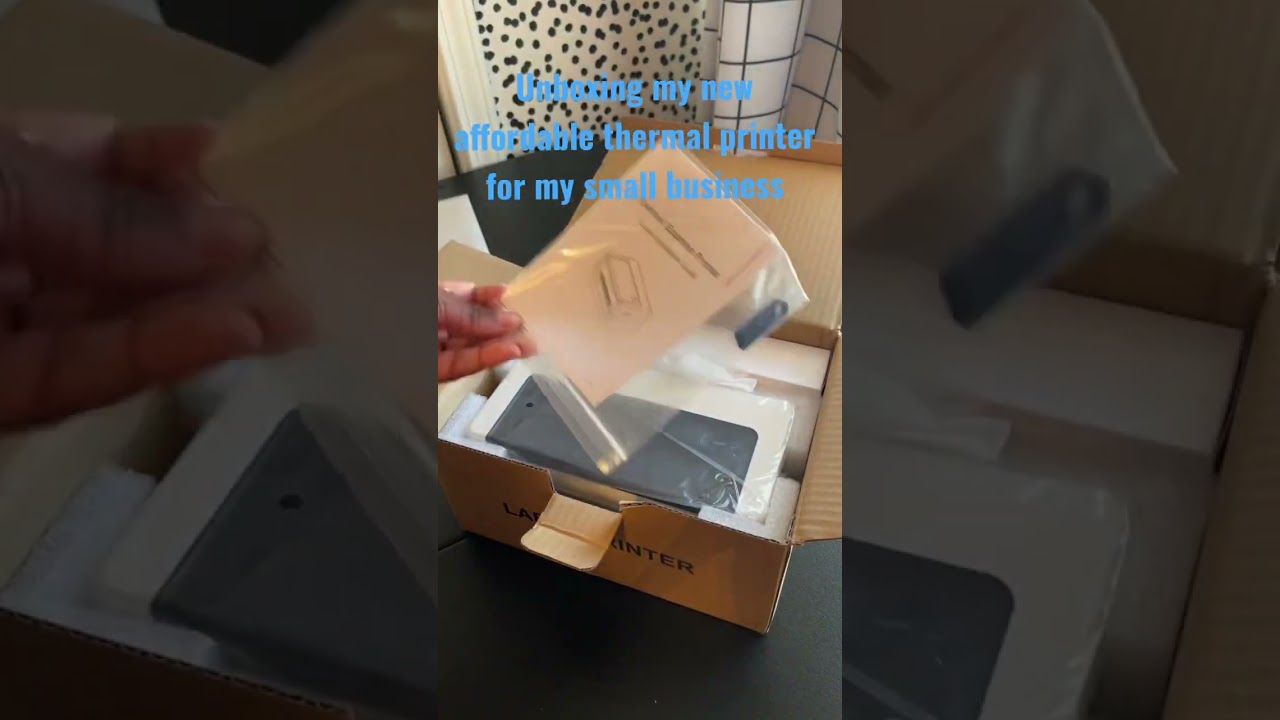 Unbox my new affordable thermal printer for my small business. 