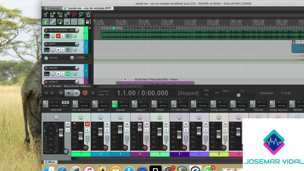 Tutorial Aula Reaper - Repertório de VS/Multitrack através de abas