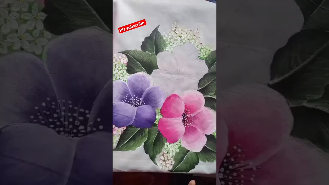 Basic painting tutorial pillow cover design. pillow cover painting design 