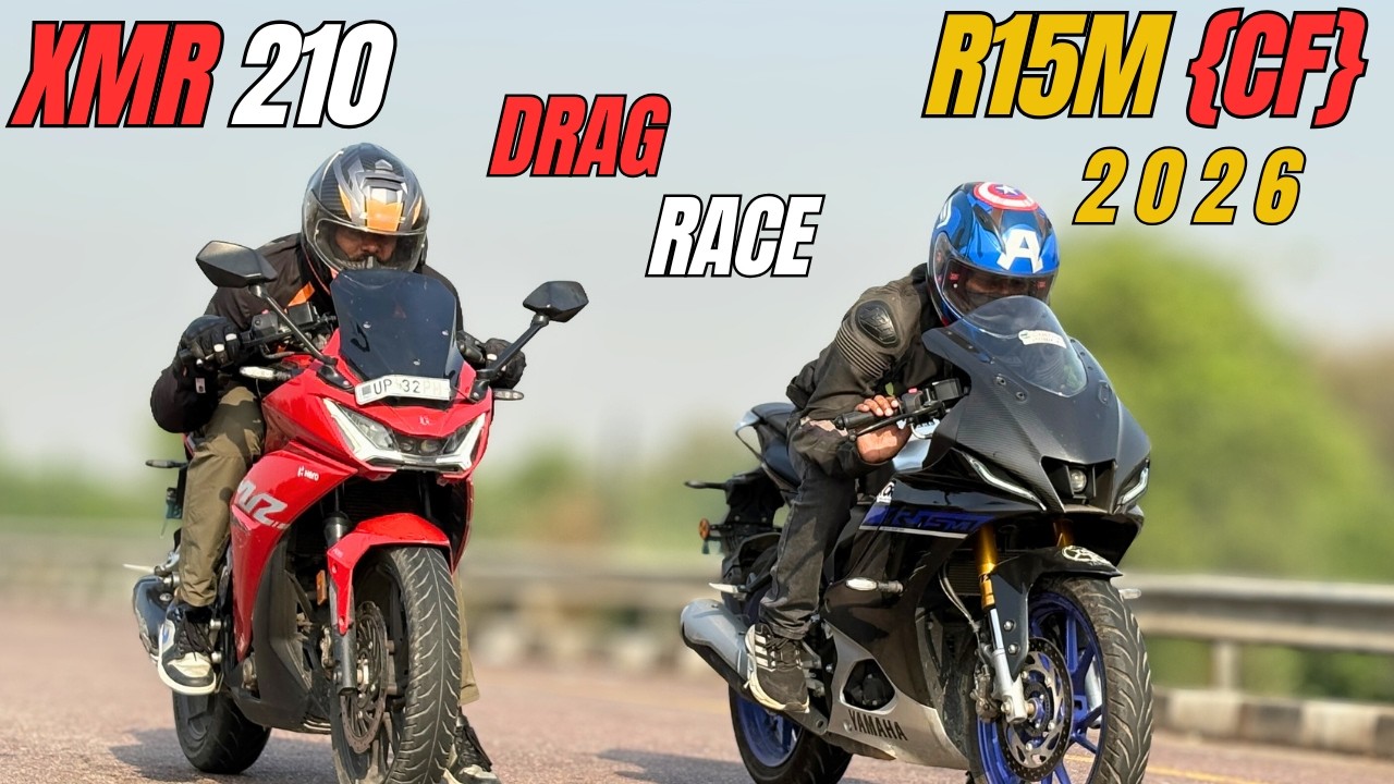 2026 Yamaha R15M CF vs Karizma XMR210 Race | The UP46 Rider |