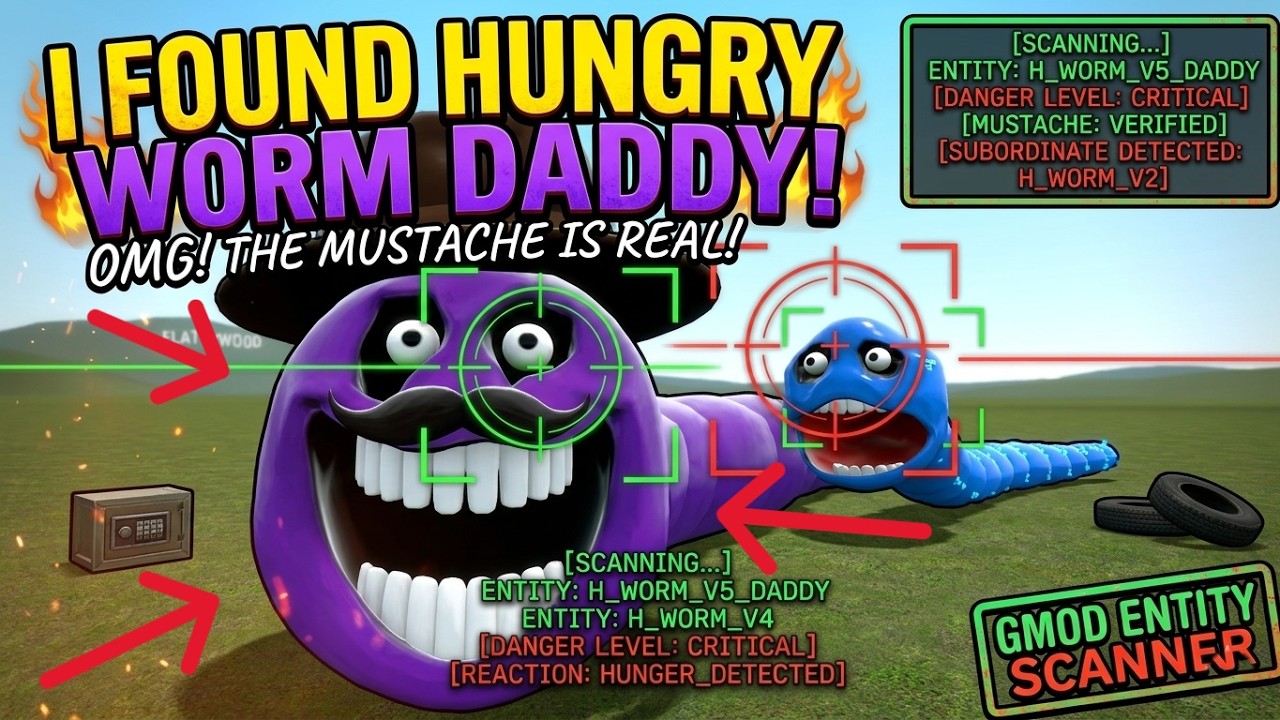 The HUNGRY WORM DADDY Broke My Garry's Mod World! 🐛💢