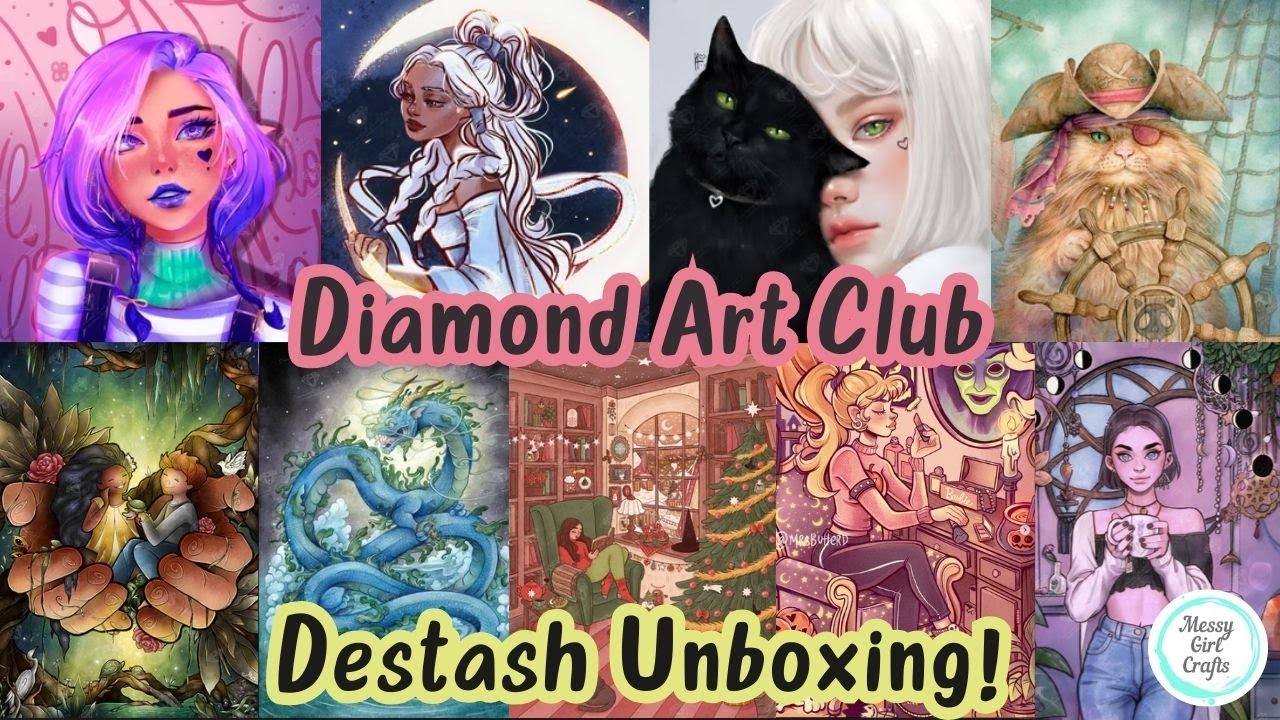 Diamond Art Club Haul – Unboxing 9 Kits in My De-Stash Stash!