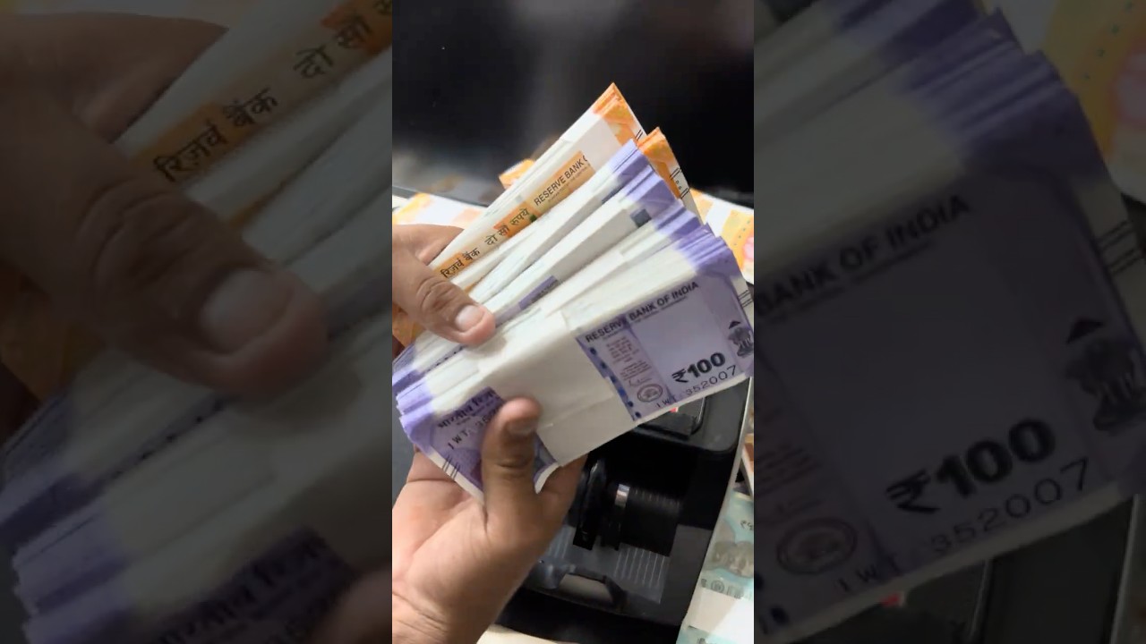 ASMR Money 💰 Cash Counting Machine ₹10000 Rupees #asmr #money #asmrshortvideo #cash