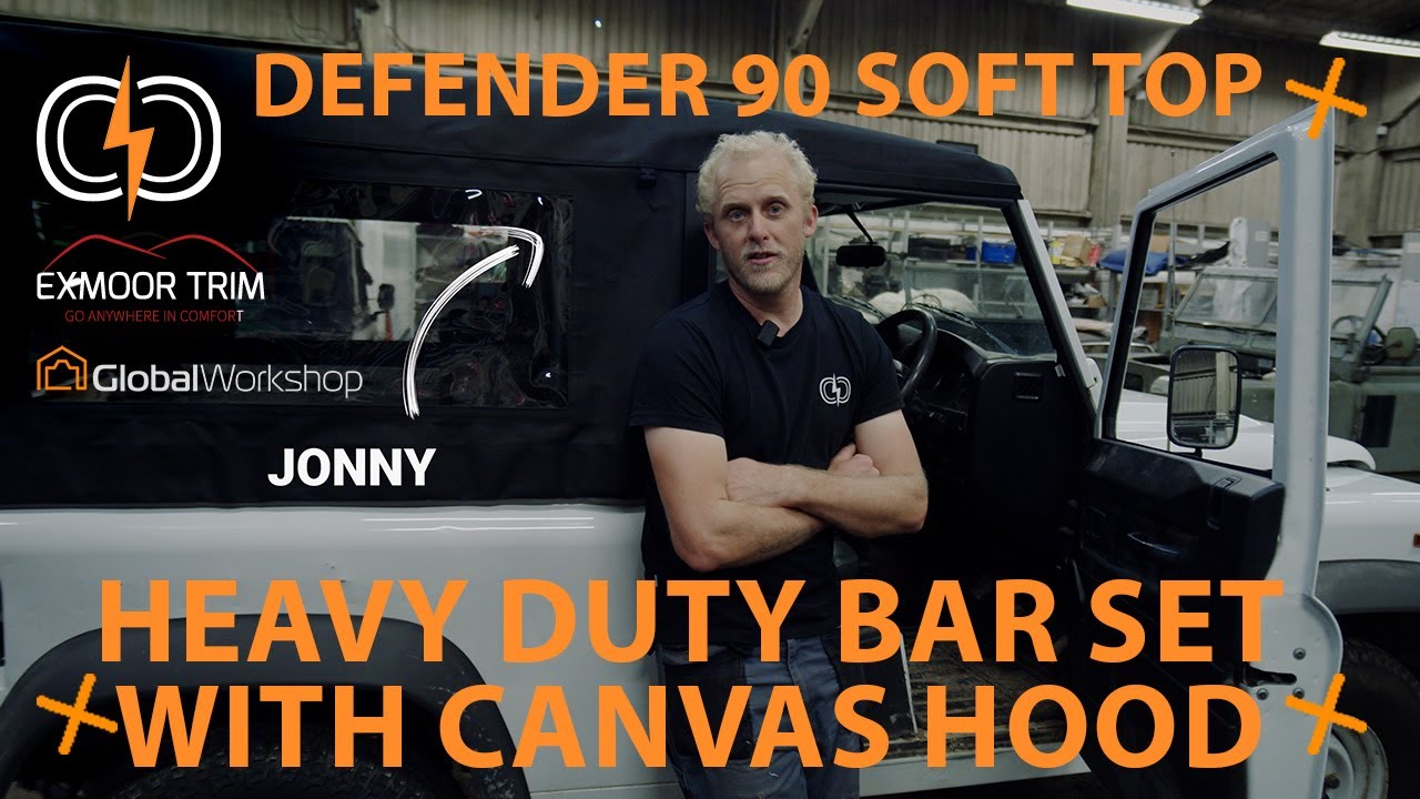 DEFENDER 90 SOFT TOP HEAVY DUTY BAR SET WITH CANVAS HOOD