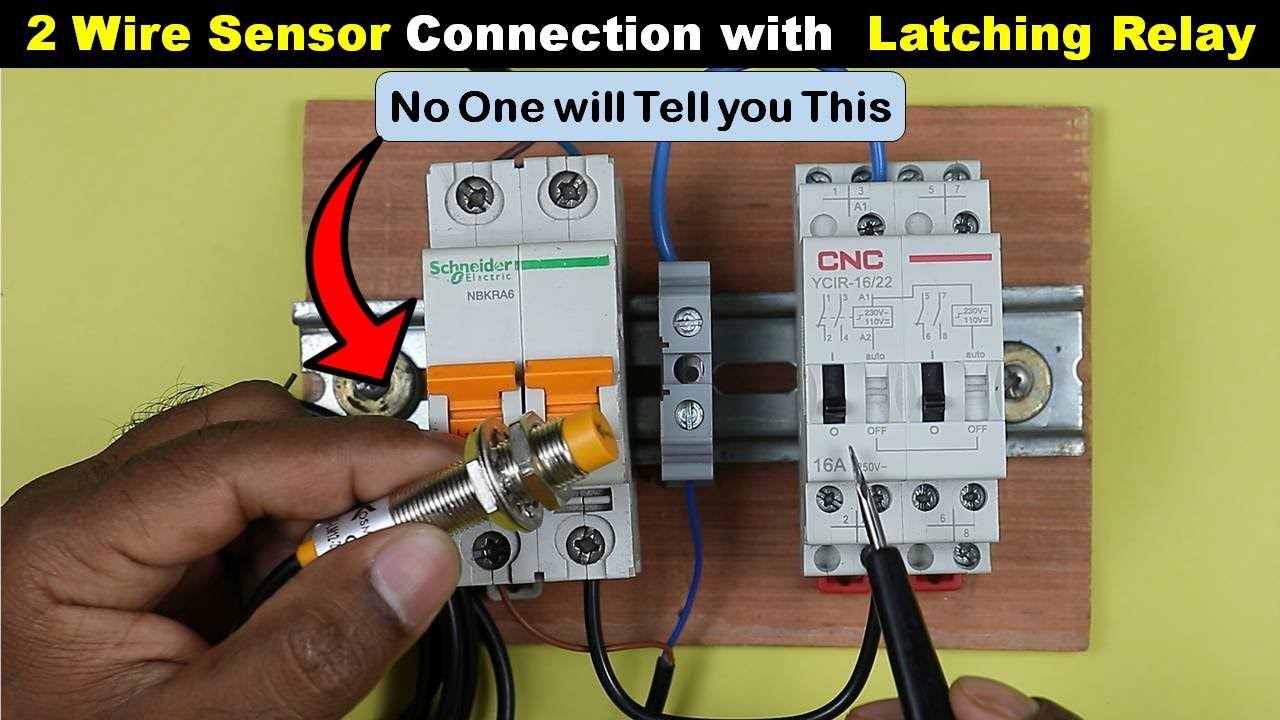 2 Wire Sensor Connection with Latching Relay @TheElectricalGuy
