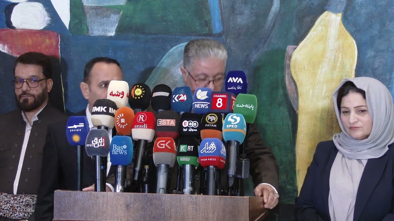 کۆنگرەی ڕۆژنامەوانی سەرۆکی دەستەی ناوچە کوردستانییە کان لایەنە سیاسییەکان لە خانەقین 