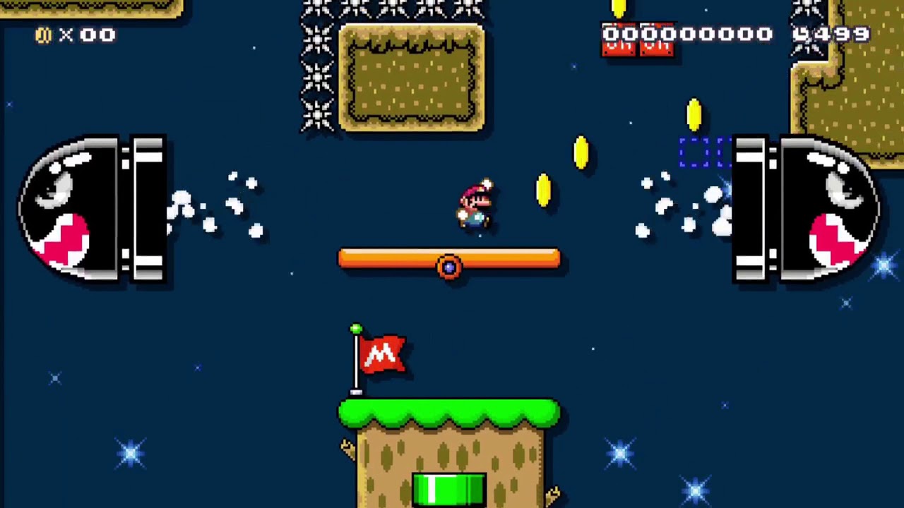 Super Mario Maker RyuSmm Level I found and 'Twas a blast  FUNNY DEATHS