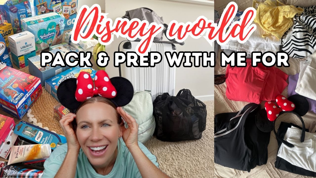 PACK AND PREP FOR DISNEY WORLD // road trip essentials, grocery haul, all our outfits