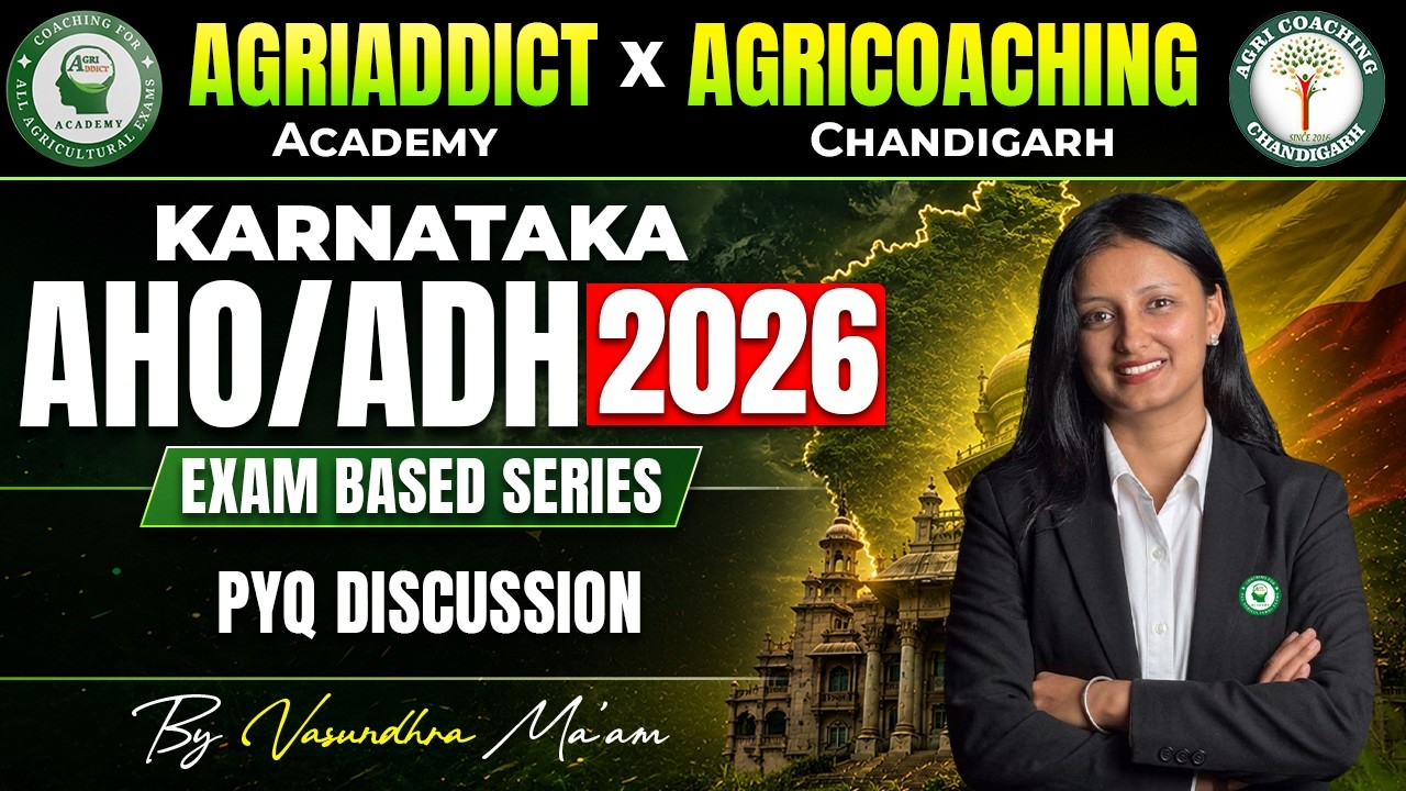 Karnataka AHO/ADH 2026 Exam Preparation | PYQ Discussion (Class - 3) by Vasundhra Ma'am