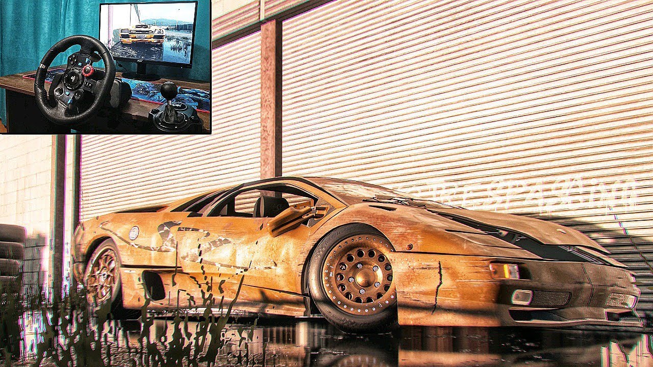 Rebuilding a Lamborghini Diablo SV (S1) - NFS HEAT - Logitech G29 gameplay