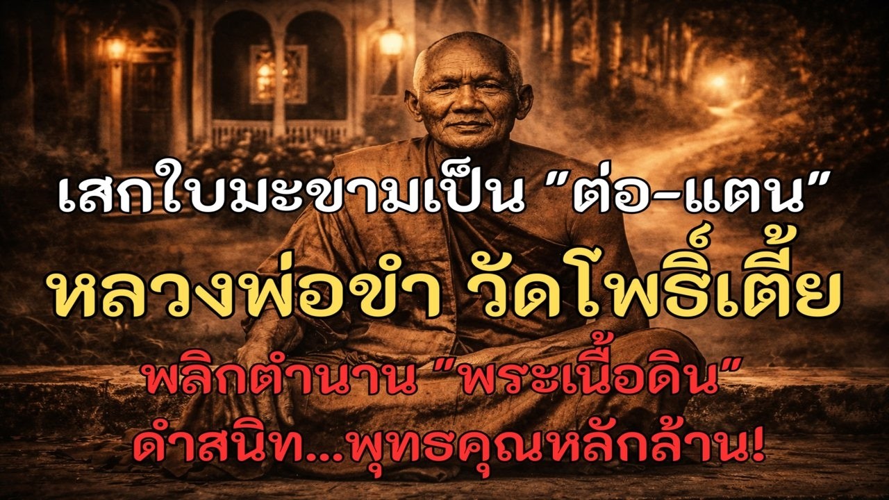 เปิดตำนาน! หลวงพ่อขำ วัดโพธิ์เตี้ย เกจิสายเหนียวเมืองกำแพงเพชร วิชาใบมะขามเสกและมหาอุดหยุดกระสุน!