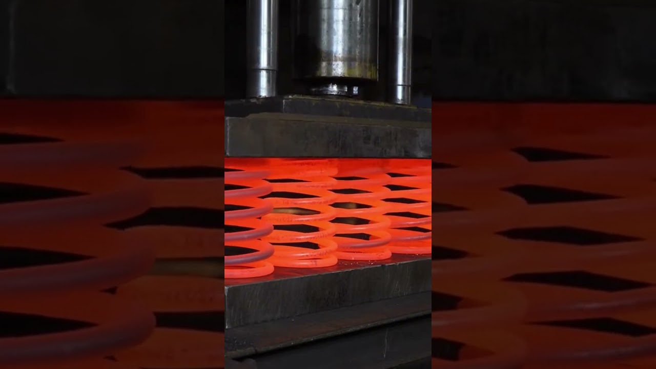 Hydraulic Press Vs Red-Hot Steel Springs 😳| Extreme Metal Forging In Slow  Motion 