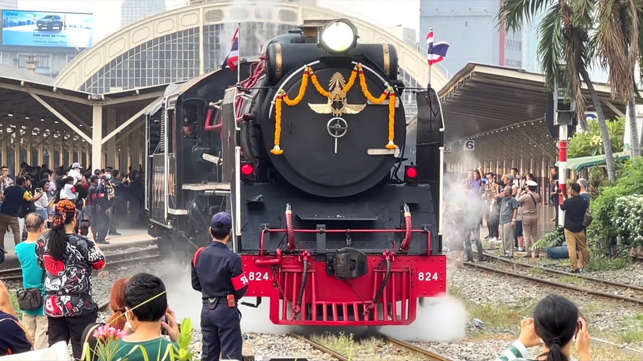 SRT. #วันเกิดรถไฟไทย!? ขบวนพิเศษรถจักรไอน้ำที่ 901 วันสถาปนากิจกรรมรถไฟ ไปอยุธยาที่สถานีรถไฟกรุงเทพ
