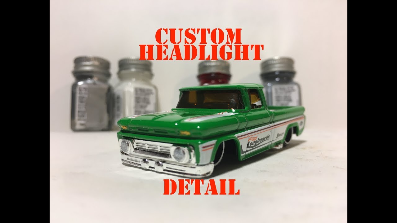 Painting hotwheels headlights