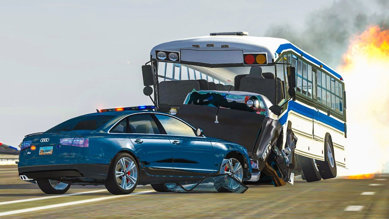 EPIC POLICE CHASES #18 - BeamNG Drive Crashes