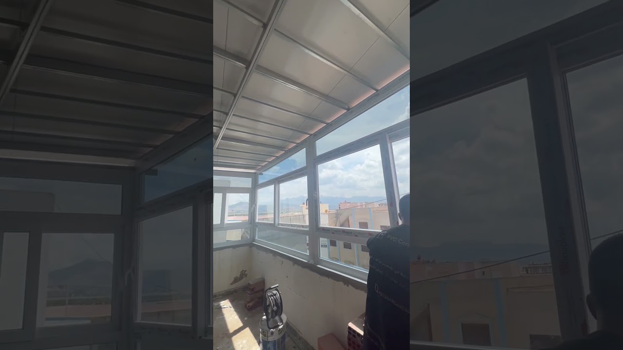 Pose de terrasse pvc et double vitrage 🤩😎 avec pergula, #construction #mensuiserie  #designideas
