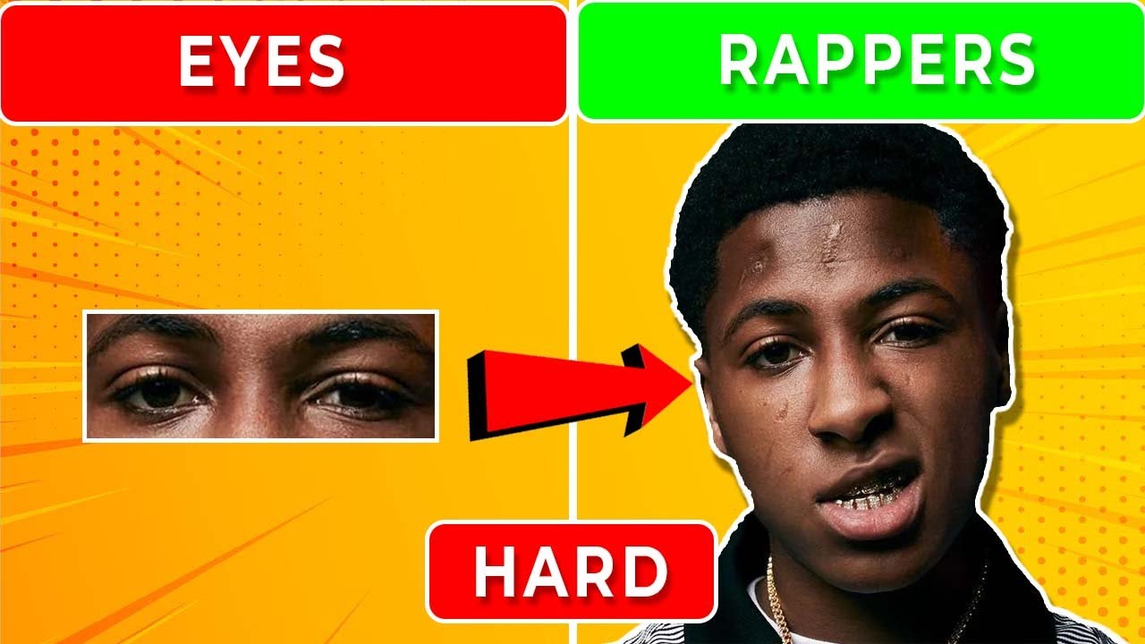 Guess The Rapper By Their EYES ⭐👀👁&zwj;🗨 | 99% will Fail | HARD VERSION | Rap Quiz 2024 |