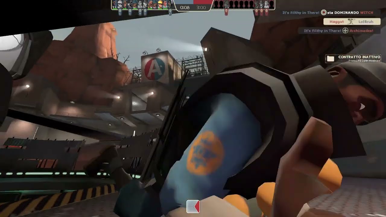Team Fortress 2 - Offline training (Scriptless) on KOTH Nucleus (BLU Team; Hard; 23 bots + player)