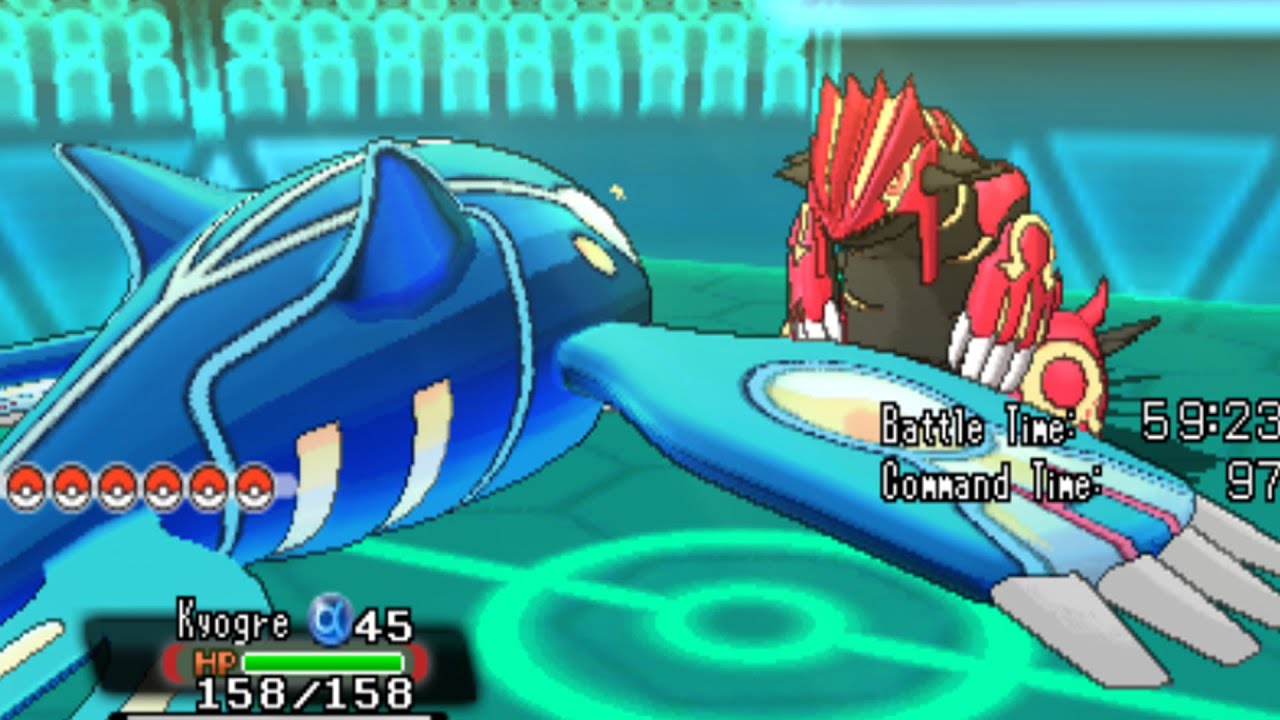 Pokemon Omega Ruby and Alpha Sapphire - Primal Kyogre VS Primal Groudon!