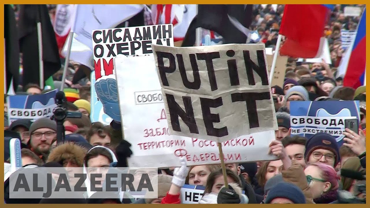 Российский законопроект о контроле над интернетом вызвал протесты