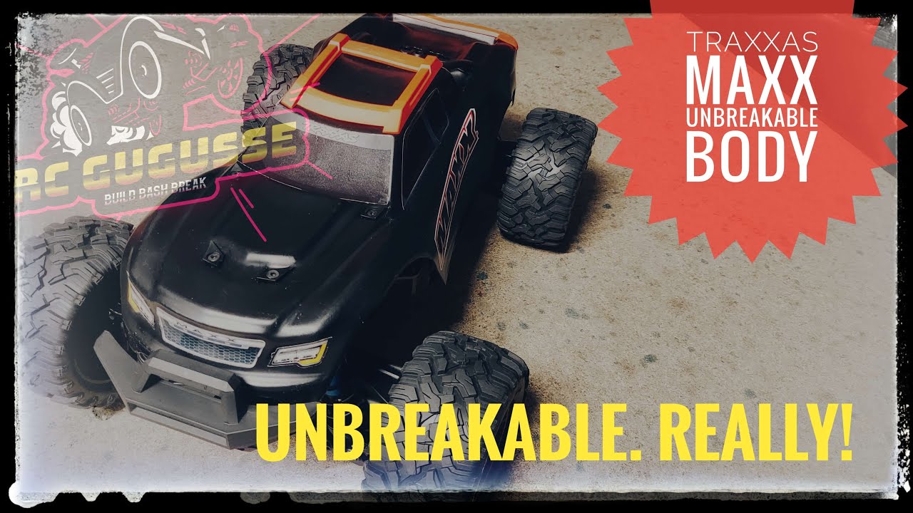 Traxxas Maxx - Unbreakable Body Fit and installation (English). Will it survive?