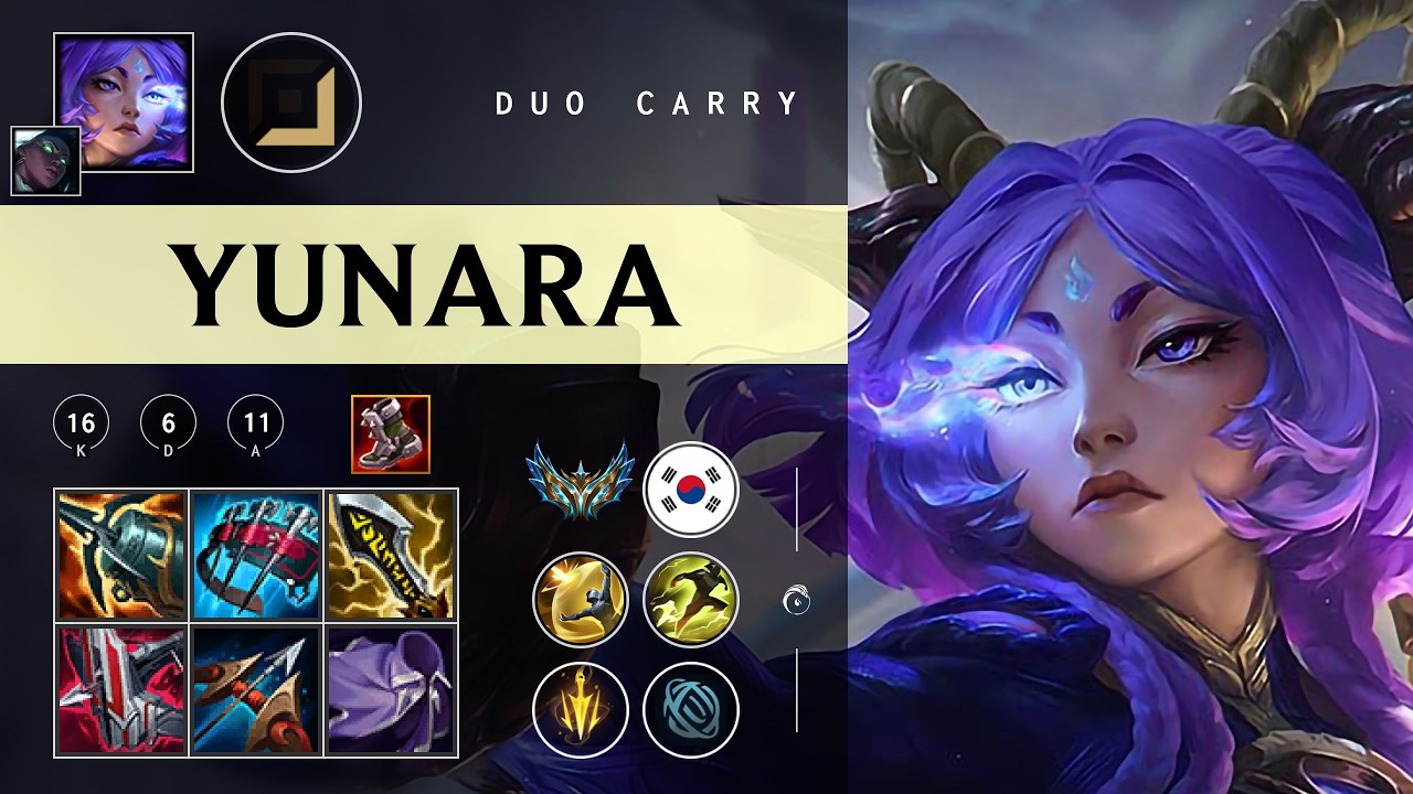 Yunara Carry vs Aphelios - KR Challenger Patch 26.05
