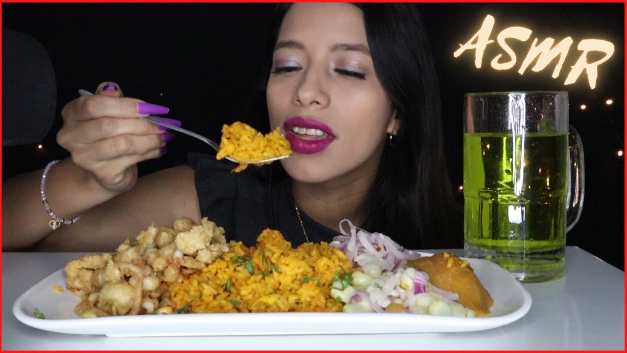 ASMR // Comiendo Trio Marino Mientras Que Respondo Preguntas // LIMA - PERU